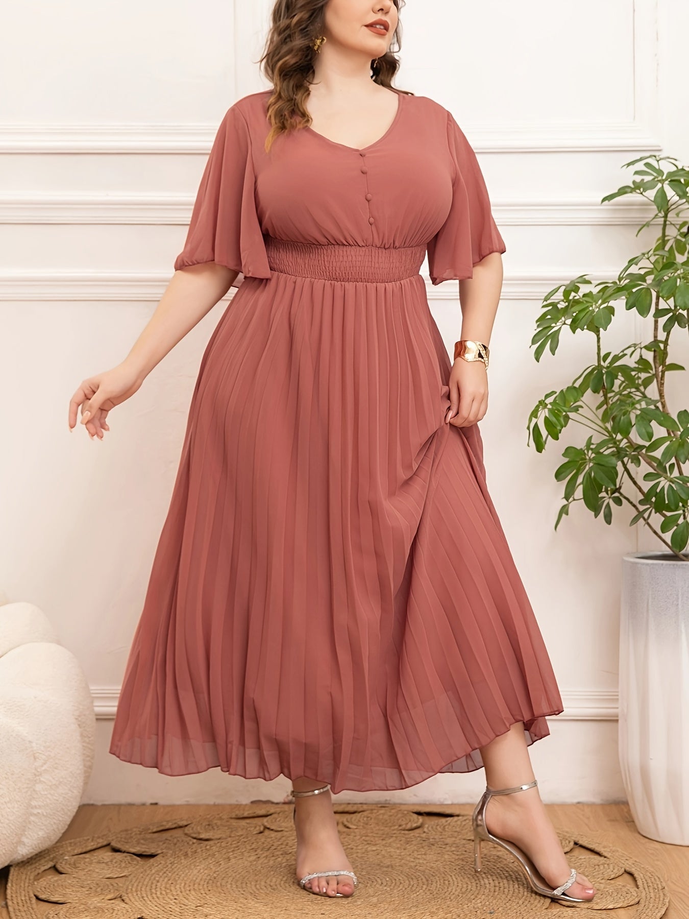 Sérène Pleated Dress — Effortless Drape for the Quietly Confident Woman