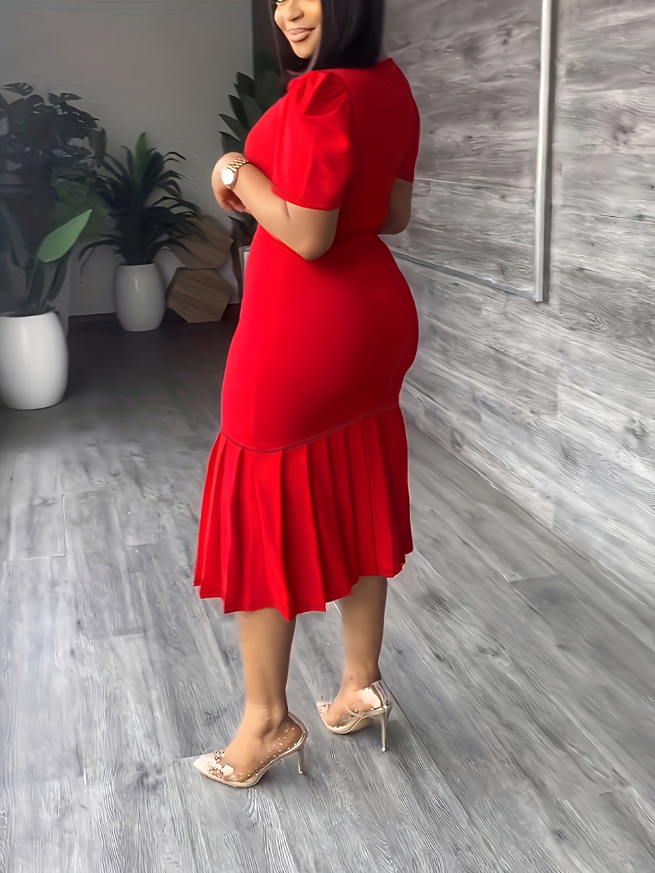 Ondine Ruffle-Hem Bodycon Midi — Stretch Elegance With a Finishing Flourish