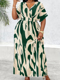 Empreinte V-Neck Printed Maxi Dress — Curated Pattern, Confident Silhouette, Effortless Presence