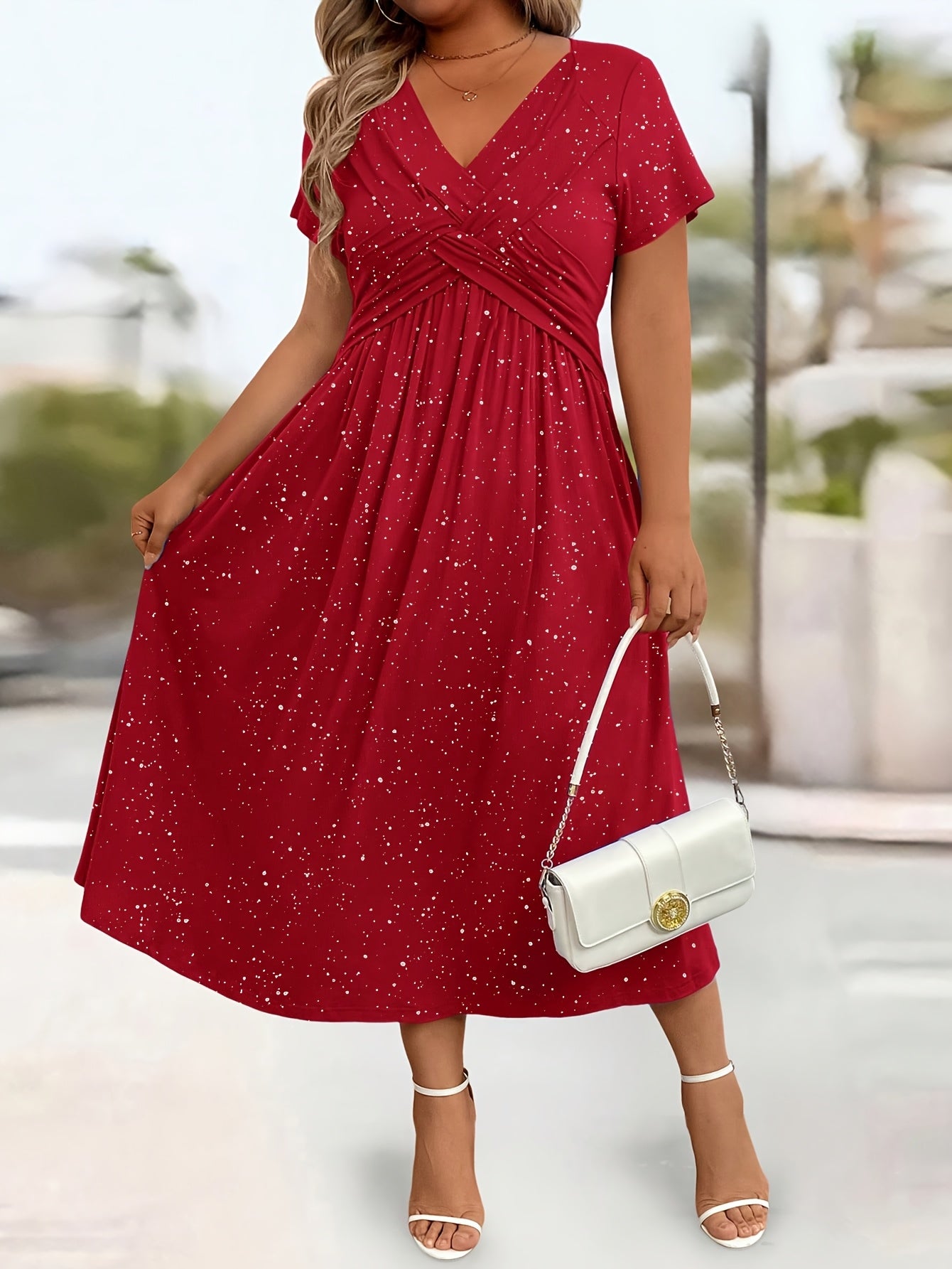 Brun Pocket Evening Dress — V-Neck Warmth, Chic Stretch, and the Gift of Pockets