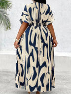 Empreinte V-Neck Printed Maxi Dress — Curated Pattern, Confident Silhouette, Effortless Presence