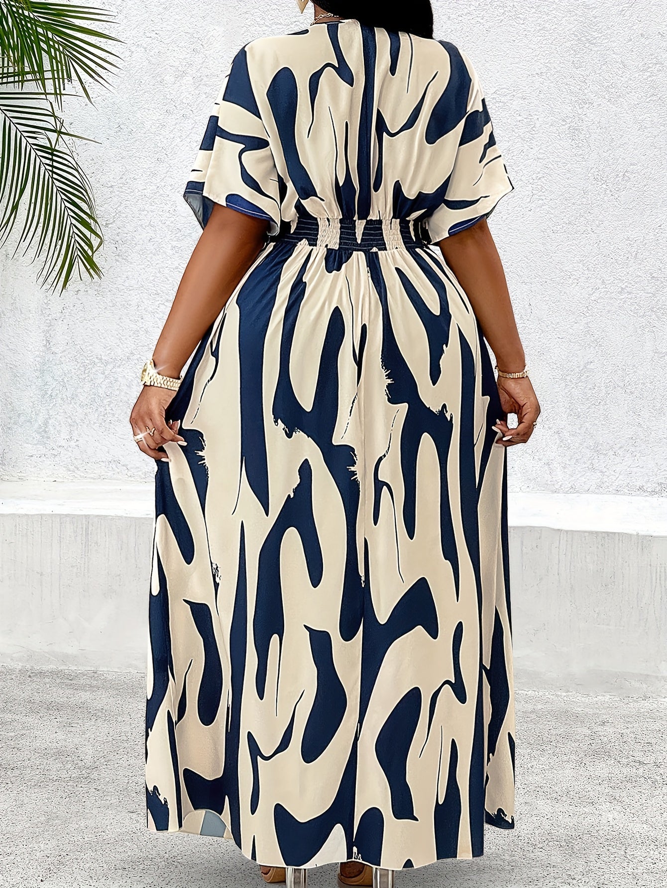 Empreinte V-Neck Printed Maxi Dress — Curated Pattern, Confident Silhouette, Effortless Presence