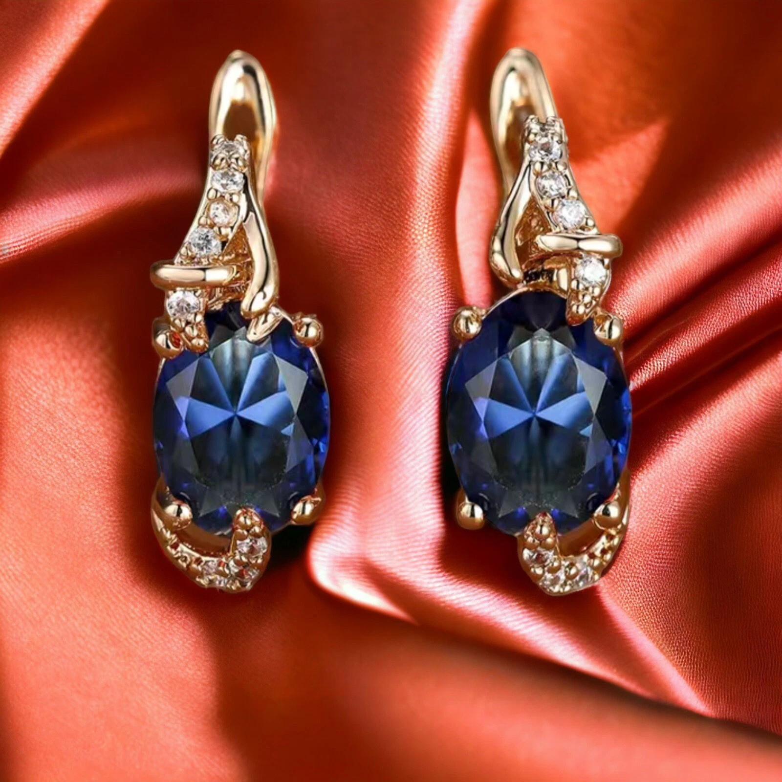 Royal Midnight Earrings | Gold
