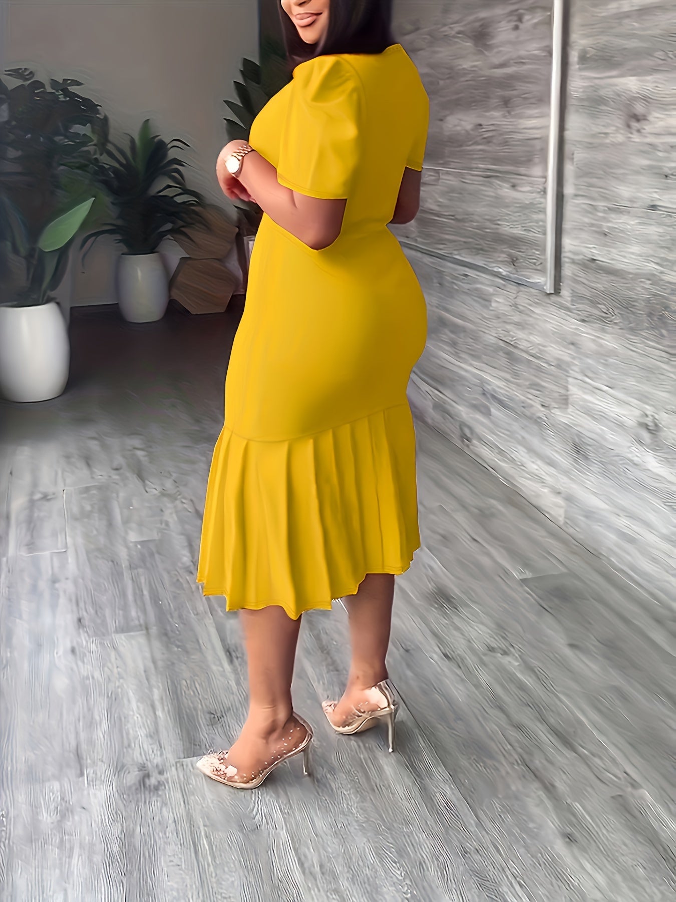 Ondine Ruffle-Hem Bodycon Midi — Stretch Elegance With a Finishing Flourish