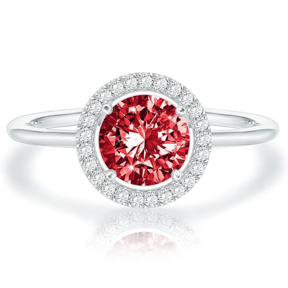 Ruby Ring “Crimson Glow Promise” | White Gold
