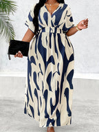 Empreinte V-Neck Printed Maxi Dress — Curated Pattern, Confident Silhouette, Effortless Presence