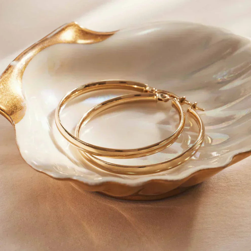 Noa Serane Hoop Earrings | Gold