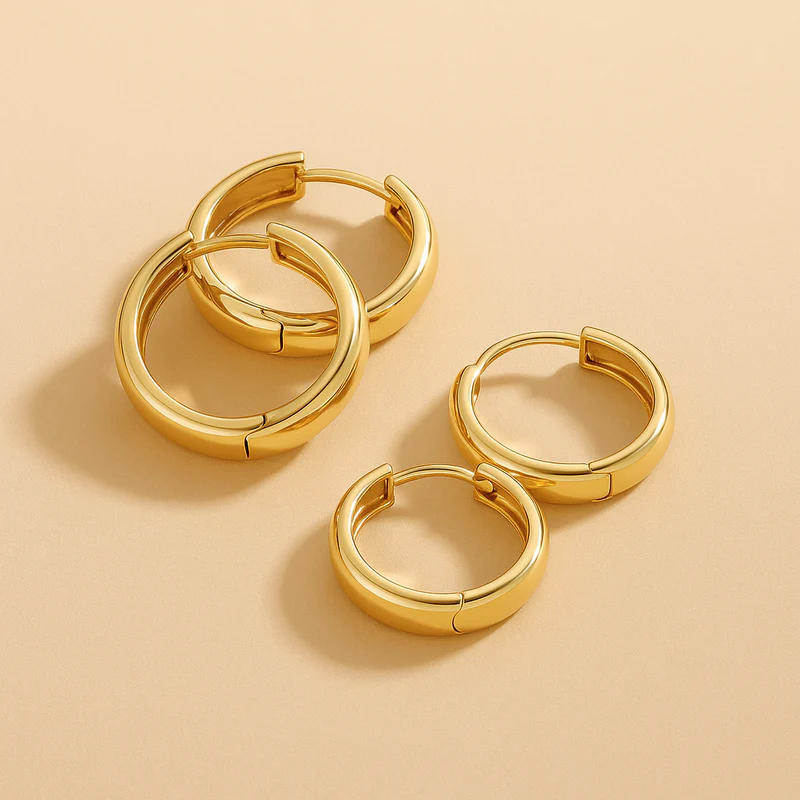 Gia Statement Hoops – Gold Brilliance