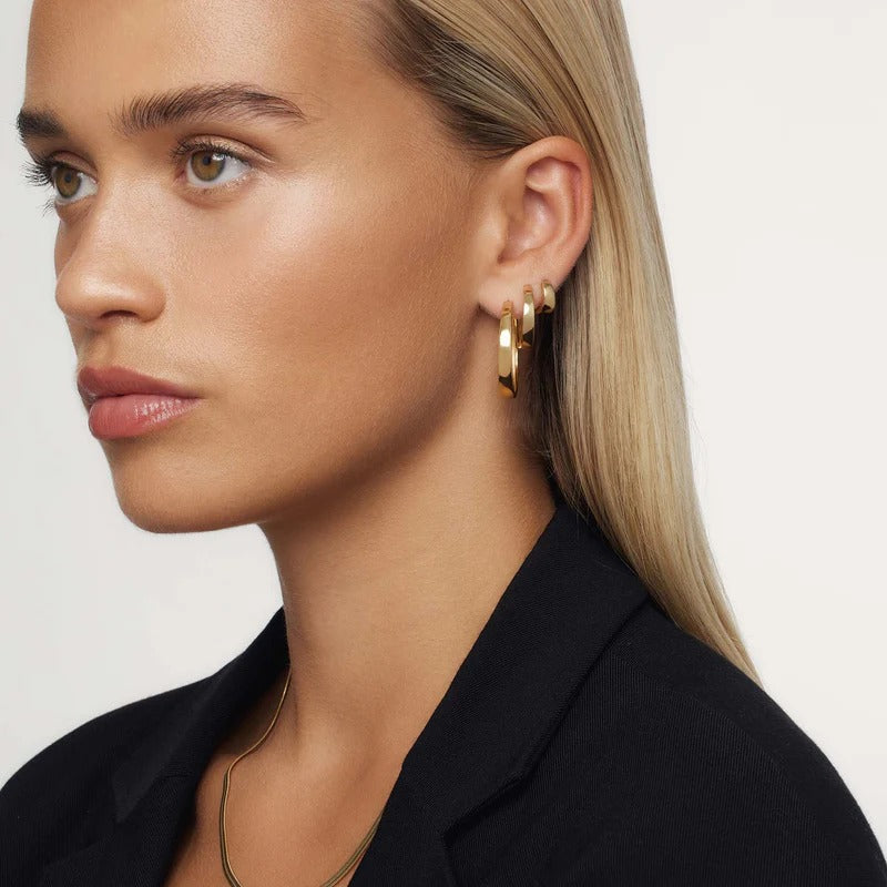 Gia Statement Hoops – Gold Brilliance