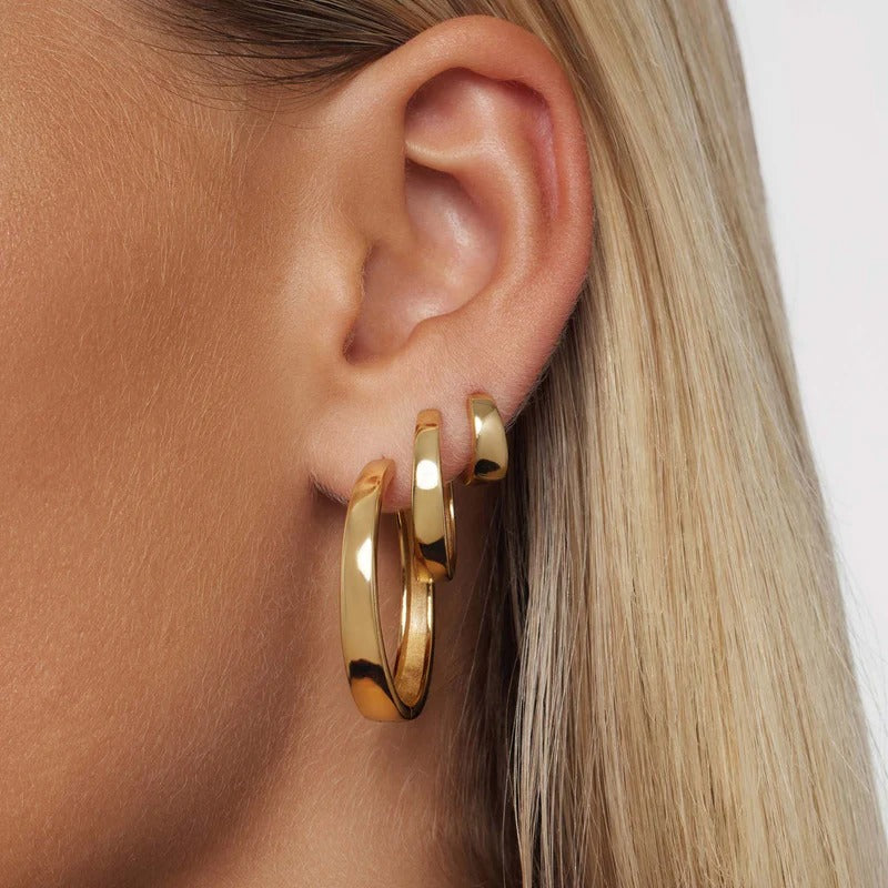 Gia Statement Hoops – Gold Brilliance